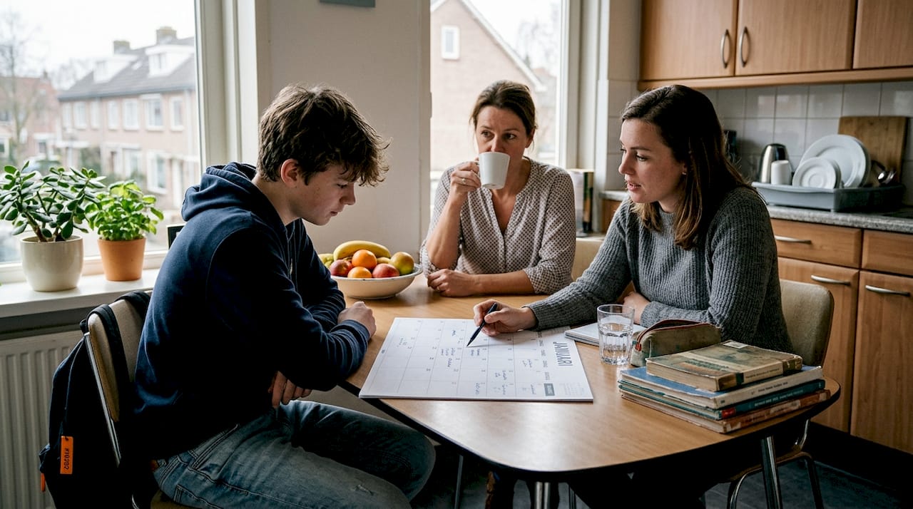 De jeugdbegeleider gaat in gesprek met zowel de jongere als de ouder om samen tot goede afspraken te komen.